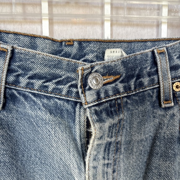 Levi's‎ 505 Blue Jeans 35x30 Light Wash Straight Leg Distressed Work Jeans - Picture 3 of 13